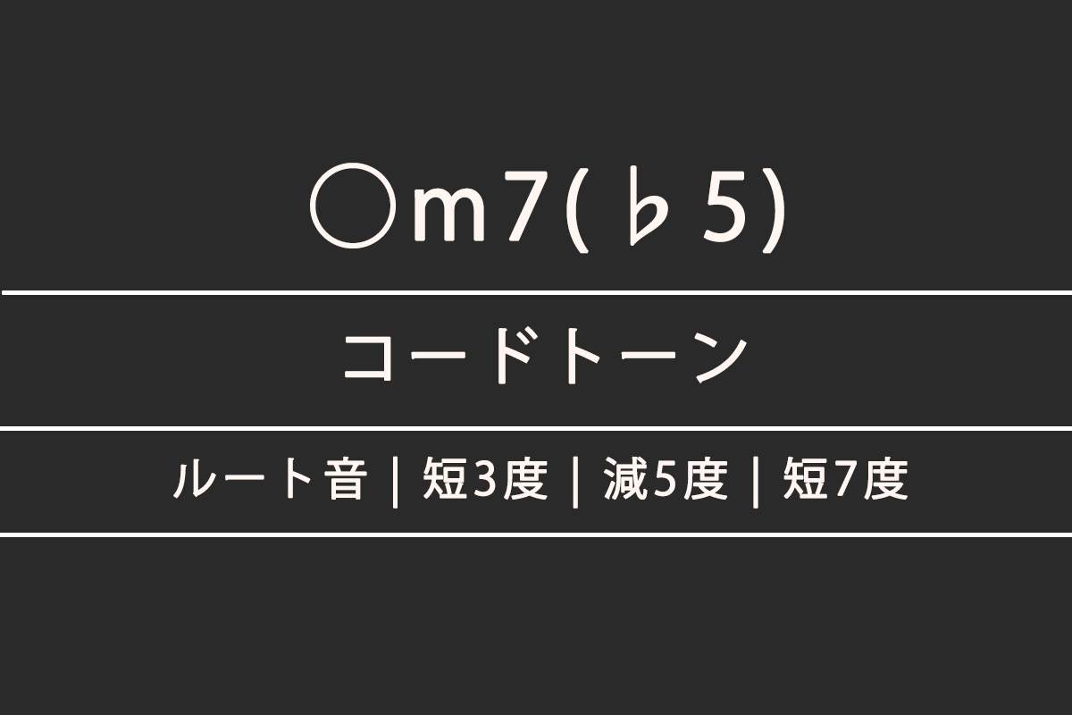 m7(♭5)のコードトーン）一覧