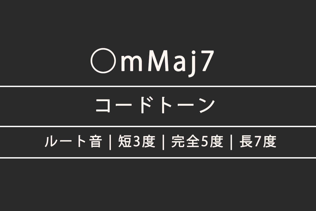 ◯mMaj7（◯マイナーメジャーセブンス）のコードトーン一覧