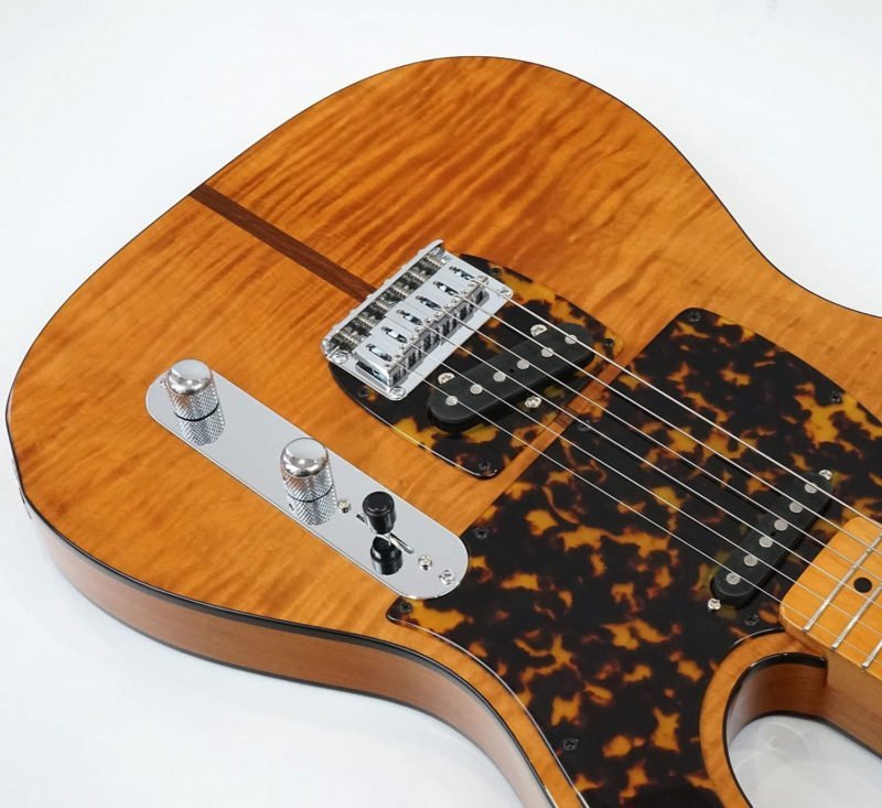 H.S.ANderson製のギターMad Catのピックガード