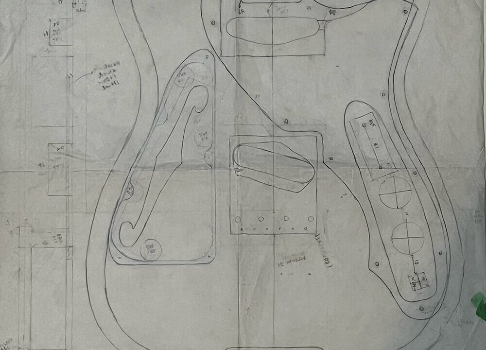 テレキャスターシンラインの製図