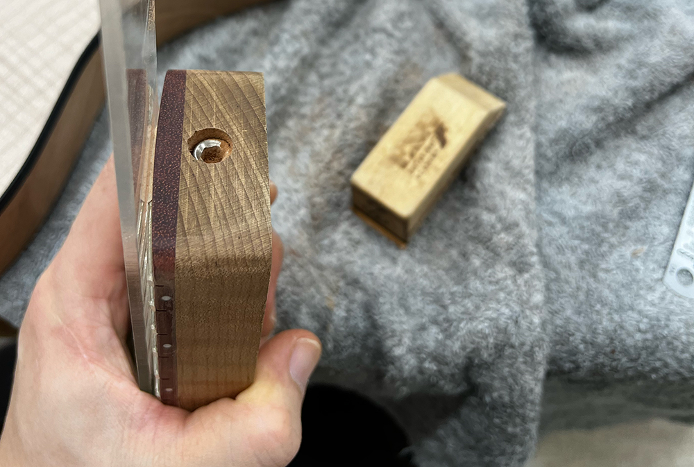 ギターネックのエンド部分