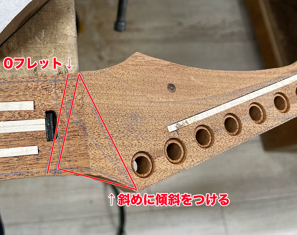7弦ギターのヘッド
