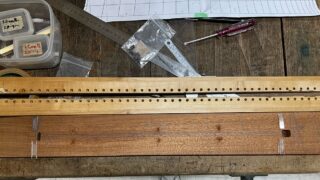 7弦ギターのネック材とトラスロッド溝掘りの治具