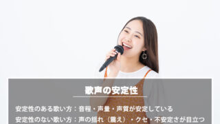 カラオケで安定性(安定感)を上げるには?歌声の安定性が低い原因や練習の方法