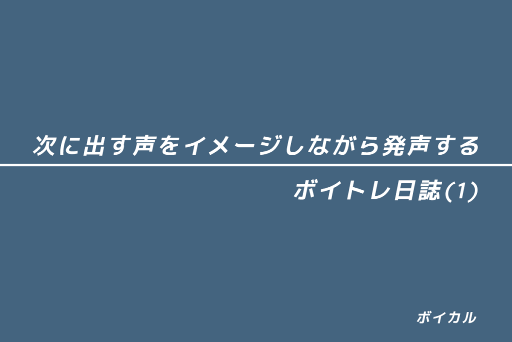 ボイトレ日誌
